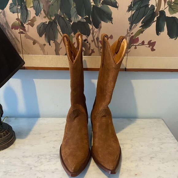 Old Gringo Boots Womens Size 7 Brown Suede Leather Western Cowboy Pointed Toe - Picture 2 of 6